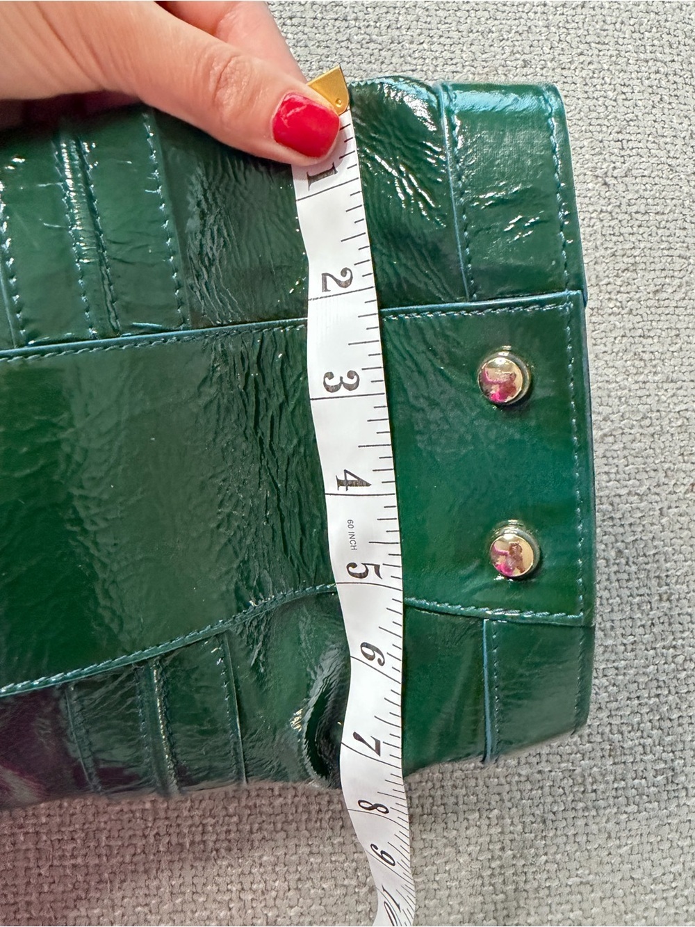 Authentic Bally Emerald Green Patent Leather Top Handle Bag | Rare Vernis Leathe - Picture 10 of 16